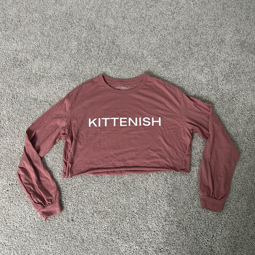 Kittenish Dusty Rose Long Sleeve Top